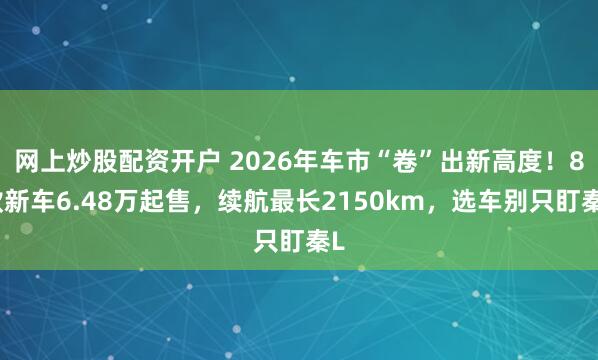 网上炒股配资开户 2026年车市“卷”出新高度！8款新车6.48万起售，续航最长2150km，选车别只盯秦L